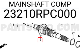 Honda 23210RPC000 MAINSHAFT COMP