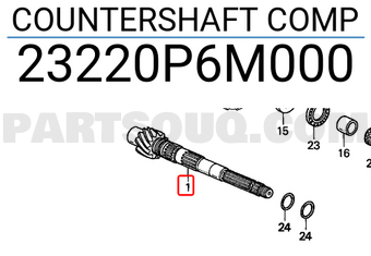 Honda 23220P6M000 COUNTERSHAFT COMP