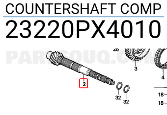 Honda 23220PX4010 COUNTERSHAFT COMP