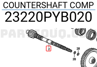 Honda 23220PYB020 COUNTERSHAFT COMP