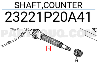 Honda 23221P20A41 SHAFT,COUNTER