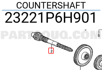 Honda 23221P6H901 COUNTERSHAFT