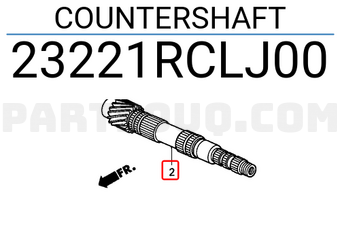 Honda 23221RCLJ00 COUNTERSHAFT