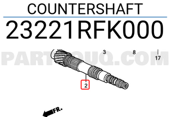 Honda 23221RFK000 COUNTERSHAFT
