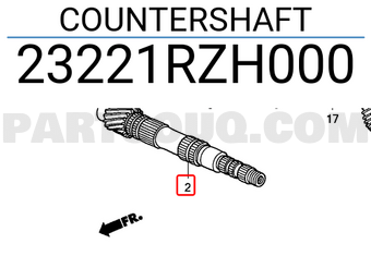Honda 23221RZH000 COUNTERSHAFT