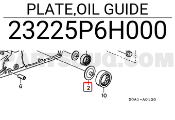 Honda 23225P6H000 PLATE,OIL GUIDE