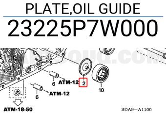 Honda 23225P7W000 PLATE,OIL GUIDE