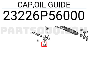 Honda 23226P56000 CAP,OIL GUIDE