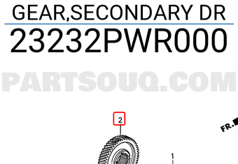 Honda 23232PWR000 GEAR,SECONDARY DR