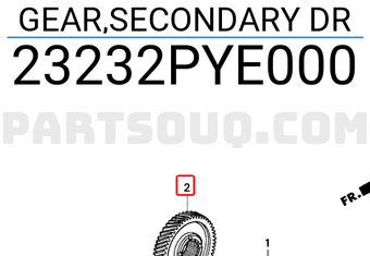 Honda 23232PYE000 GEAR,SECONDARY DR