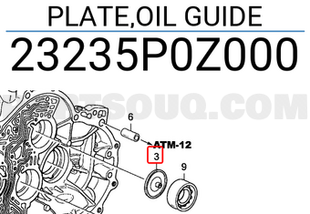 Honda 23235P0Z000 PLATE,OIL GUIDE