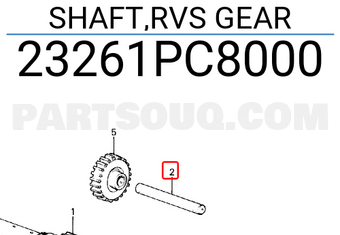 Honda 23261PC8000 SHAFT,RVS GEAR