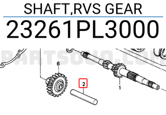 Honda 23261PL3000 SHAFT,RVS GEAR