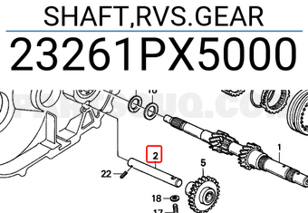 Honda 23261PX5000 SHAFT,RVS.GEAR