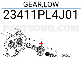 Honda 23411PL4J01 GEAR,LOW