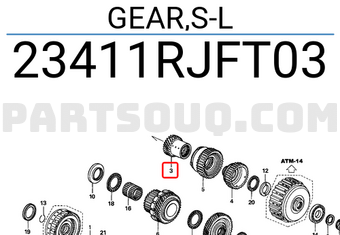 Honda 23411RJFT03 GEAR,S-L