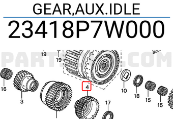 Honda 23418P7W000 GEAR,AUX.IDLE