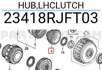 Honda 23418RJFT03 HUB,LHCLUTCH