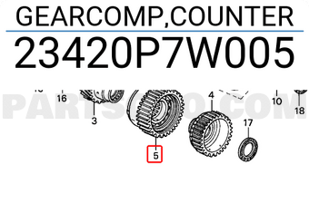 Honda 23420P7W005 GEARCOMP,COUNTER