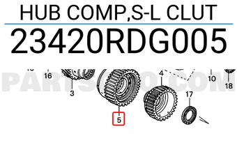 Honda 23420RDG005 HUB COMP,S-L CLUT