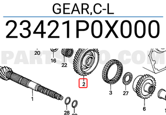 Honda 23421P0X000 GEAR,C-L