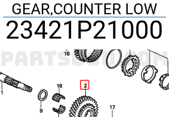 Honda 23421P21000 GEAR,COUNTER LOW