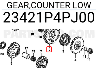 Honda 23421P4PJ00 GEAR,COUNTER LOW