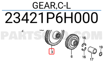 Honda 23421P6H000 GEAR,C-L