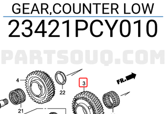 Honda 23421PCY010 GEAR,COUNTER LOW