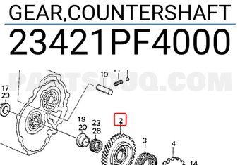 Honda 23421PF4000 GEAR,COUNTERSHAFT