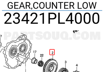 Honda 23421PL4000 GEAR,COUNTER LOW