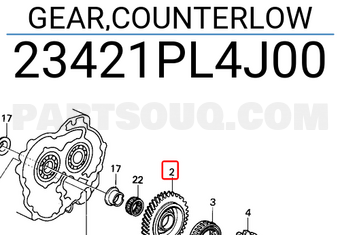 Honda 23421PL4J00 GEAR,COUNTERLOW