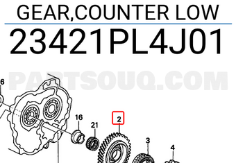 Honda 23421PL4J01 GEAR,COUNTER LOW