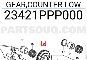 Honda 23421PPP000 GEAR,COUNTER LOW
