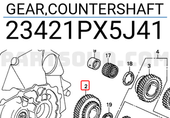 Honda 23421PX5J41 GEAR,COUNTERSHAFT