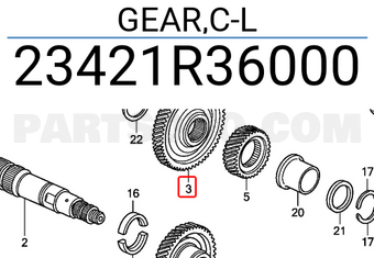 Honda 23421R36000 GEAR,C-L