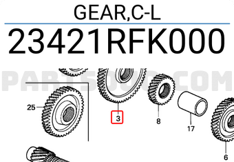 Honda 23421RFK000 GEAR,C-L