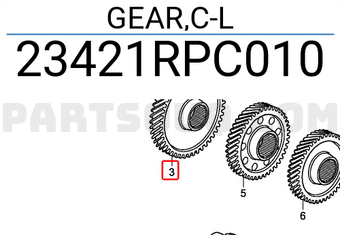 Honda 23421RPC010 GEAR,C-L