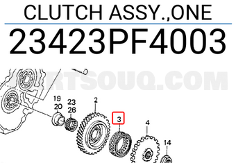 Honda 23423PF4003 CLUTCH ASSY.,ONE
