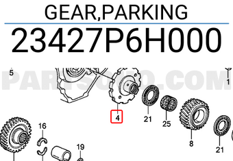 Honda 23427P6H000 GEAR,PARKING