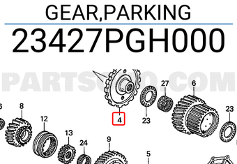 Honda 23427PGH000 GEAR,PARKING