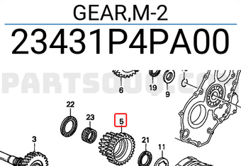 Honda 23431P4PA00 GEAR,M-2