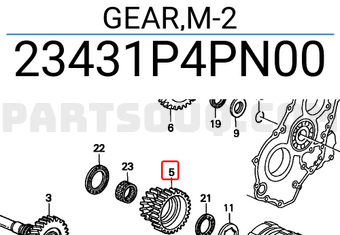 Honda 23431P4PN00 GEAR,M-2