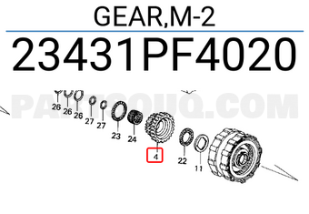 Honda 23431PF4020 GEAR,M-2