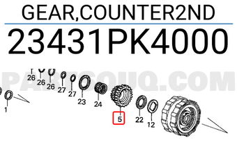 Honda 23431PK4000 GEAR,COUNTER2ND