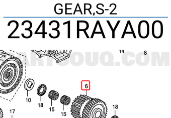 Honda 23431RAYA00 GEAR,S-2