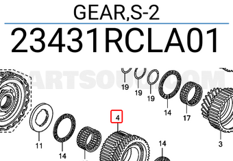 Honda 23431RCLA01 GEAR,S-2