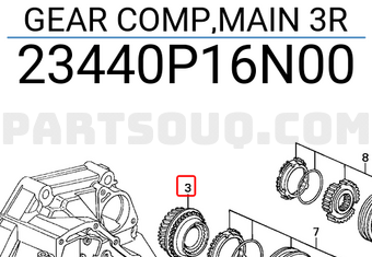 Honda 23440P16N00 GEAR COMP,MAIN 3R
