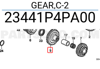 Honda 23441P4PA00 GEAR,C-2