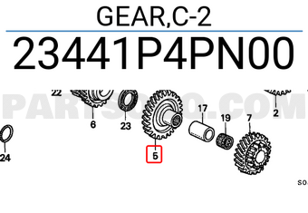 Honda 23441P4PN00 GEAR,C-2